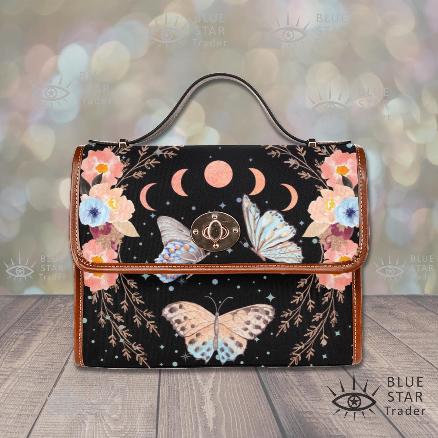 Boho Chic Butterfly Floral Purse