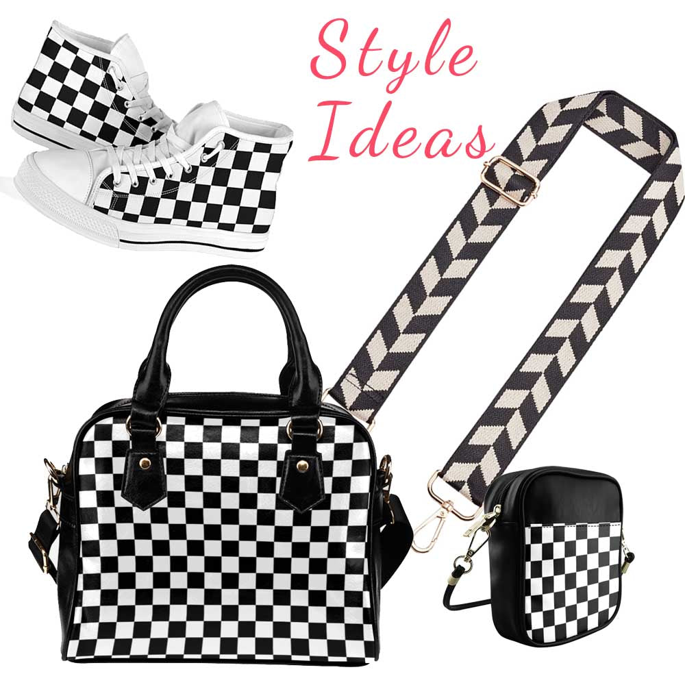 Black and white purse online