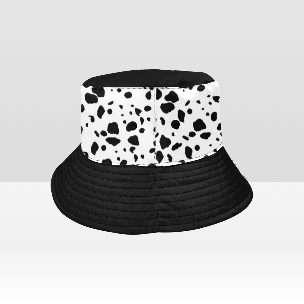 Dalmation Spots Adult Bucket Hat | Cruella Hat Cosplay Costume Halloween Costume Sun Hat Mens Womens