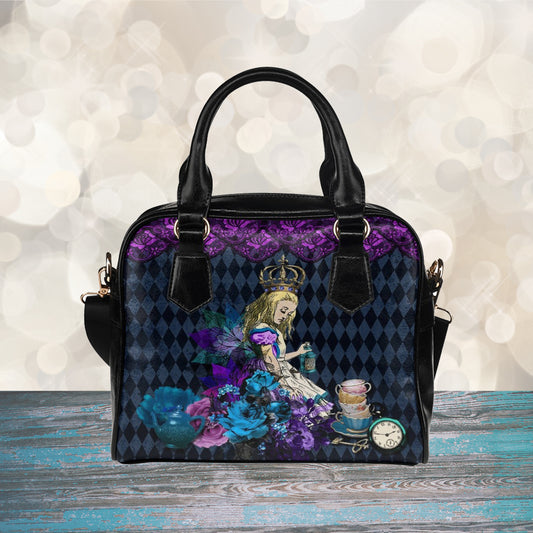 Alice in Wonderland purple purse