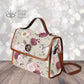 Tan Floral songbird purse by BlueStarTrader.com, Romantic cottagecore handbag