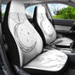 Butterfly Moon Flowers White Car Seat Covers (Set of 2)