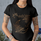witchy crescent moon floral tee shirt