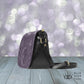 Purple Moon Flowers Vegan Saddle Bag Purse Saddlebag