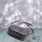 Purple Moon Flowers Vegan Saddle Bag Purse Saddlebag