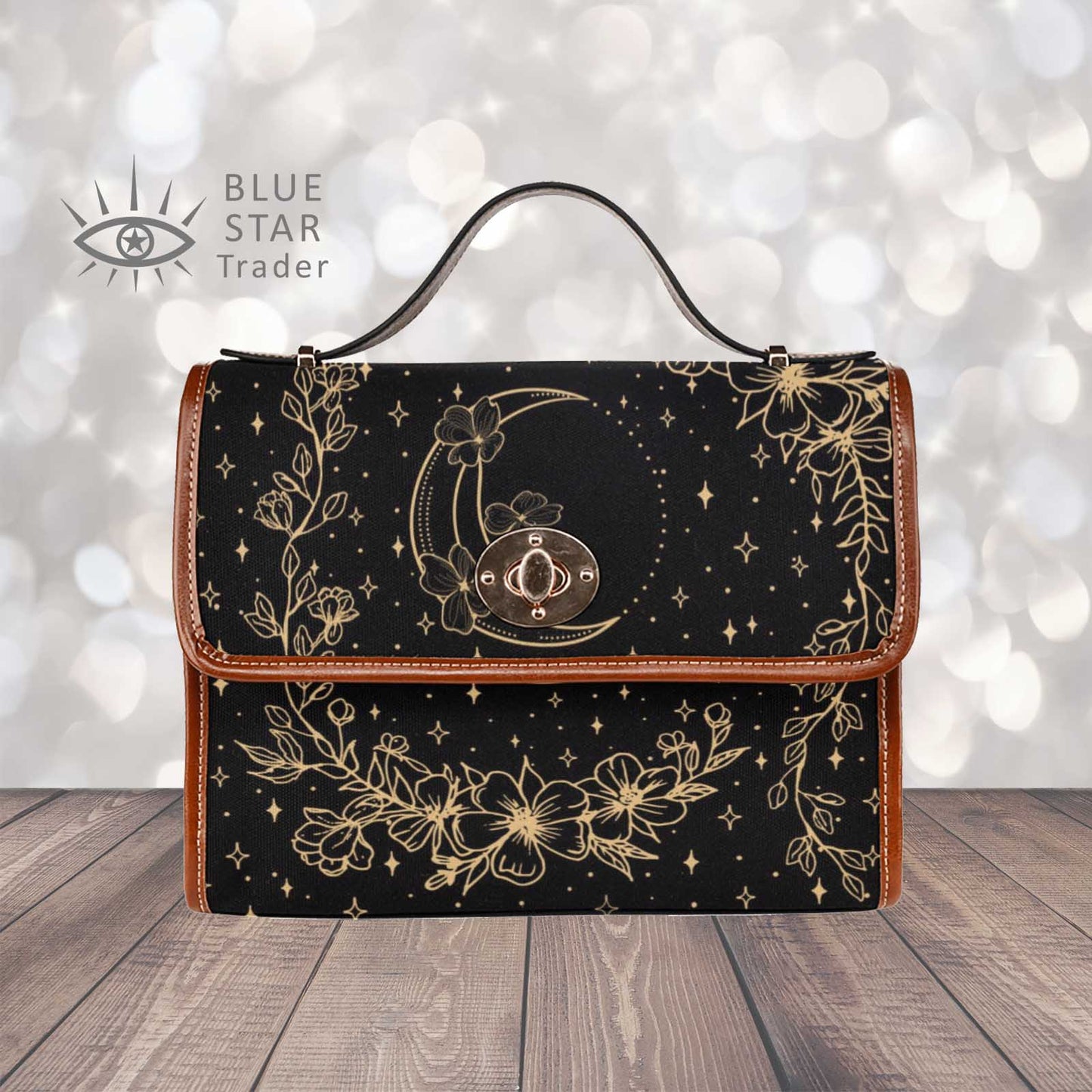 Floral Moon Crossbody Purse Witchcore Bag