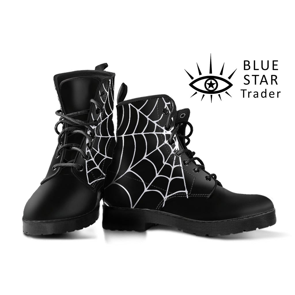 womens spider web boots, Goth ankle boots