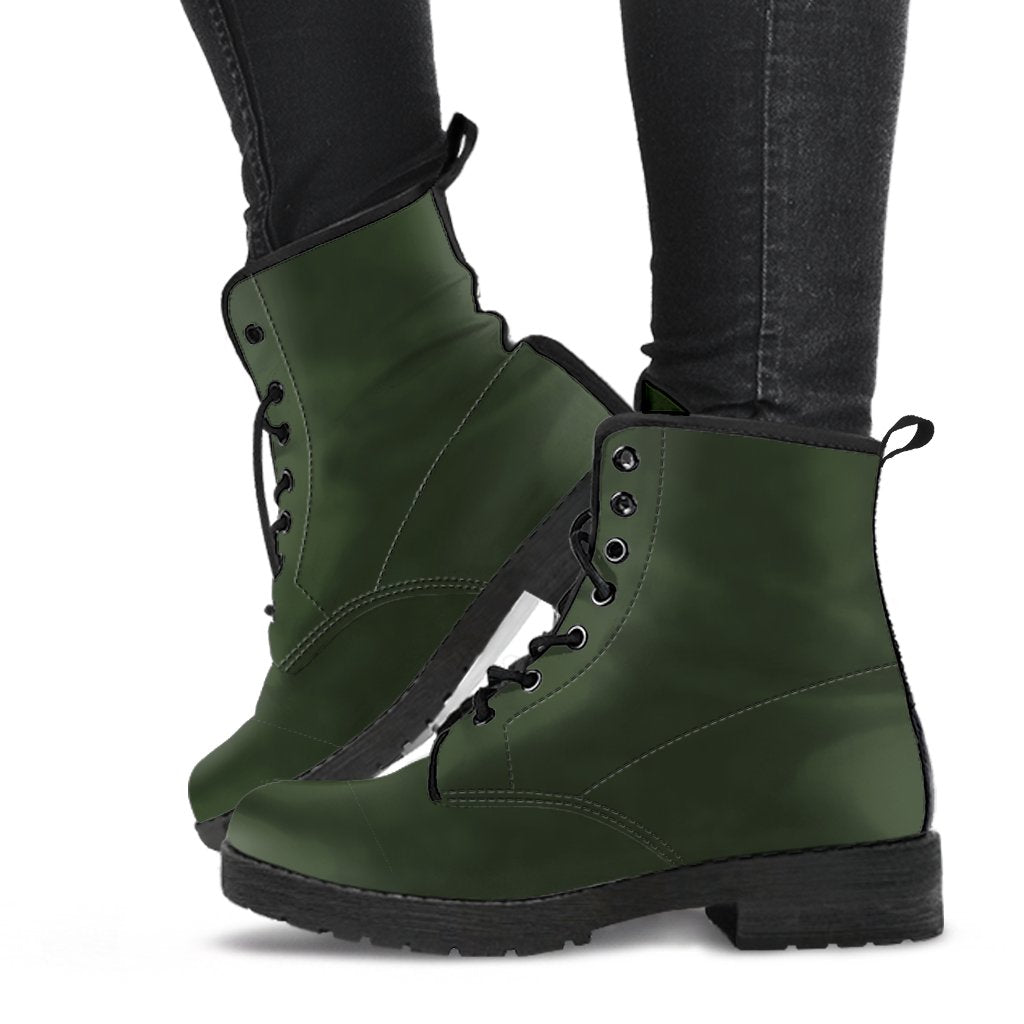 Dk Army Green Vegan Boots Lace Up