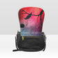 Red Saddle Bag Purse | Black Crow Saddlebag | Raven Crossbody Bag | Red Handbag Black Bird Shoulder Bag