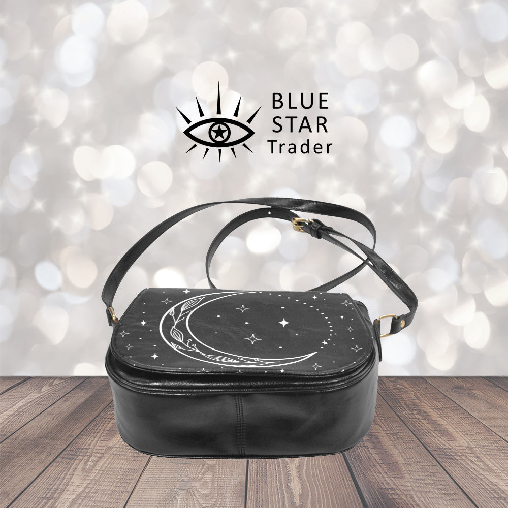 witch crossbody purse with crescent moon