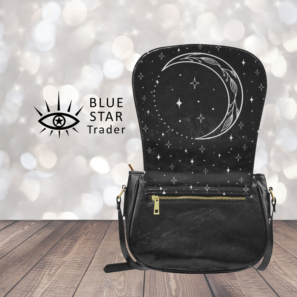 black witch purse herbal moon stars