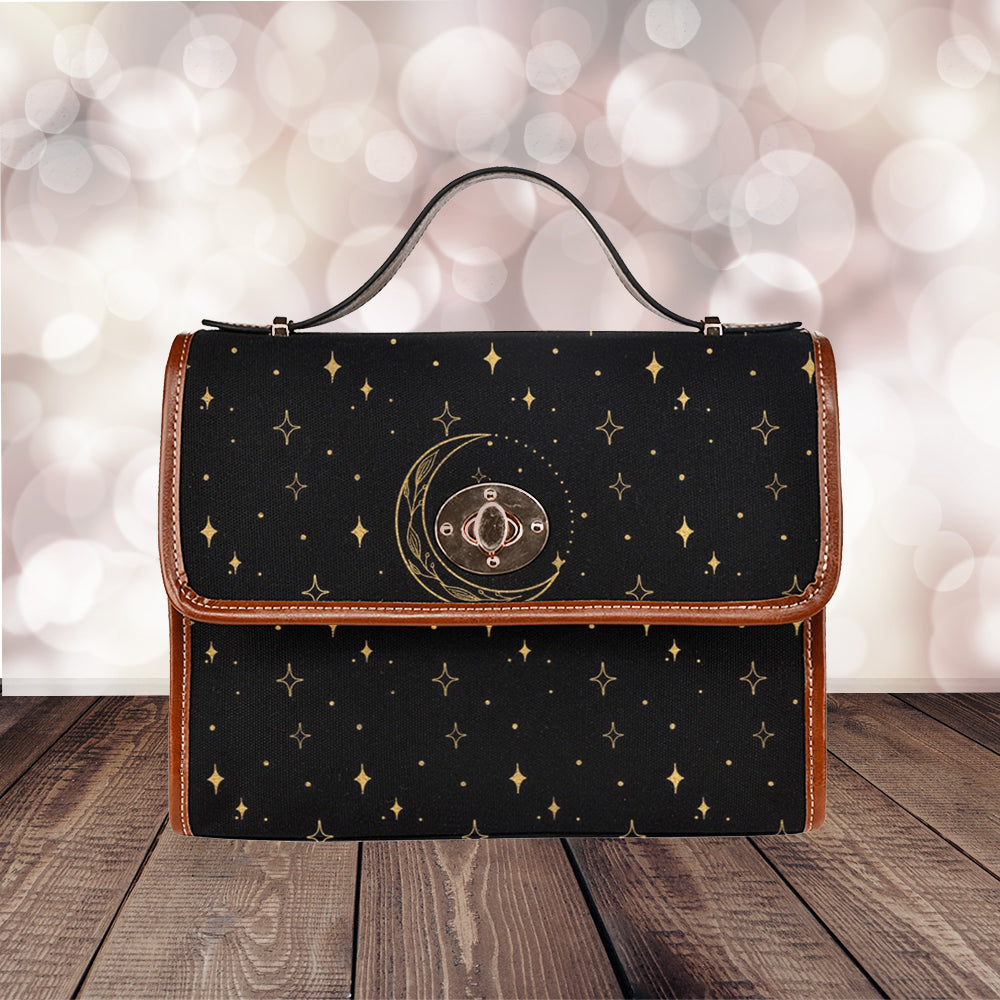 Witchy Moon Black Shoulder Bag Purse