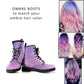 Pastel Pink Purple Ombre Vegan Boots