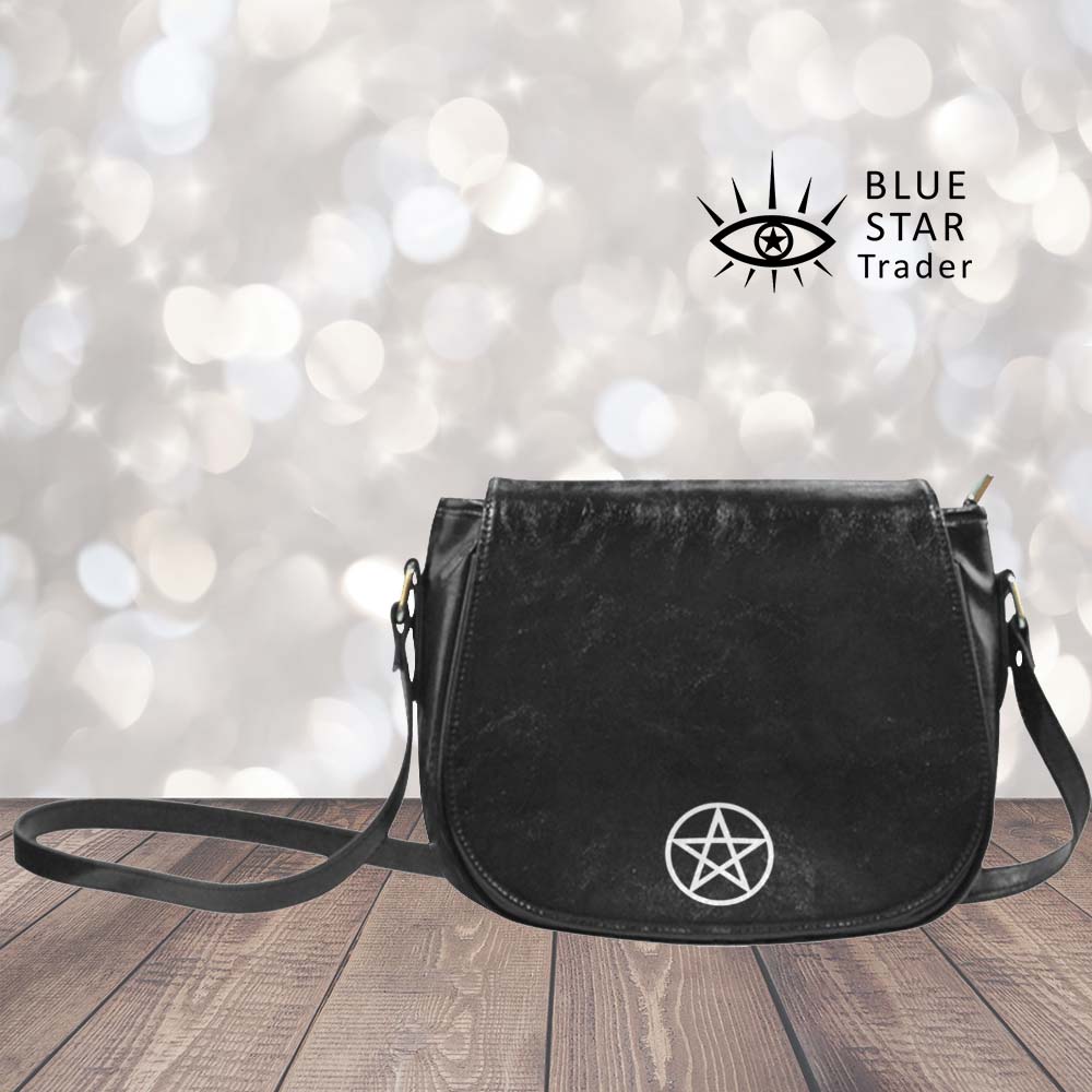 Minimalist Pentagram Black Witch Purse Saddlebag