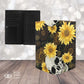 Goth Skull and Sunflowers Black Bifold Wallet