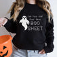 Funny Halloween Sweatshirt | Halloween Black Sweater Unisex Womens Mens Ghost Shirt