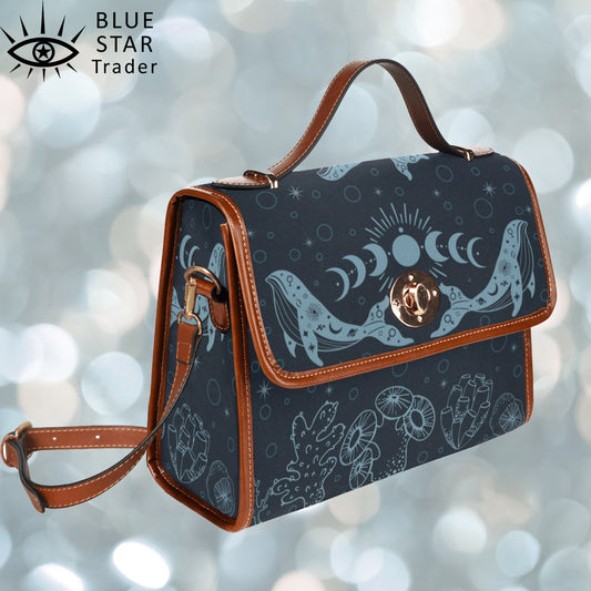 Blue Whale Moon Phases Purse