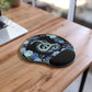 Blue Snakes Floral Mouse Pad With Wrist Rest, Cottagecore Office Decor, Witchy Goth Mouse Pad, Office Accessory