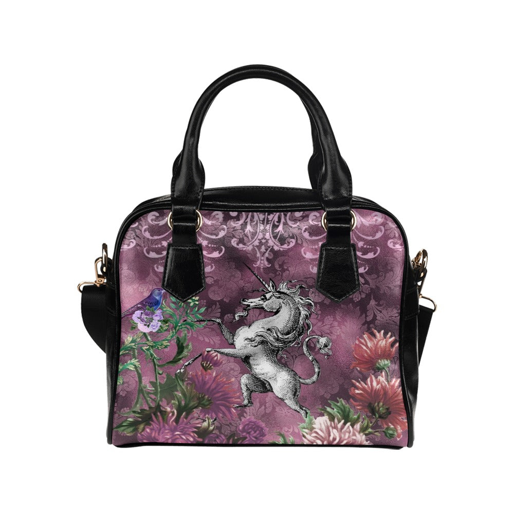 Pink Unicorn Fantasy Vegan Shoulder Bag