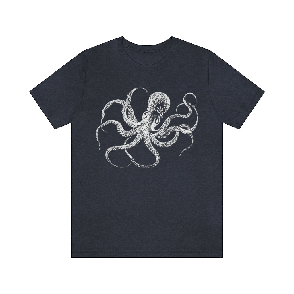 White Octopus Tee Shirt, Witch Shirt, Unisex Jersey Short Sleeve Tee, Womens Bella Canvas T-Shirt, Gothic Steampunk