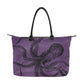 Purple Octopus Goth Bag, Classic 15 Inch Handbag Steampunk