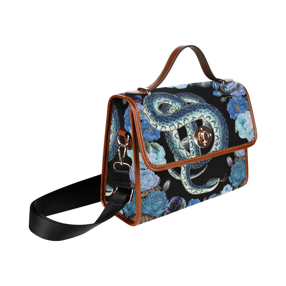 Blue Snake Floral Witch Handbag Shoulderbag