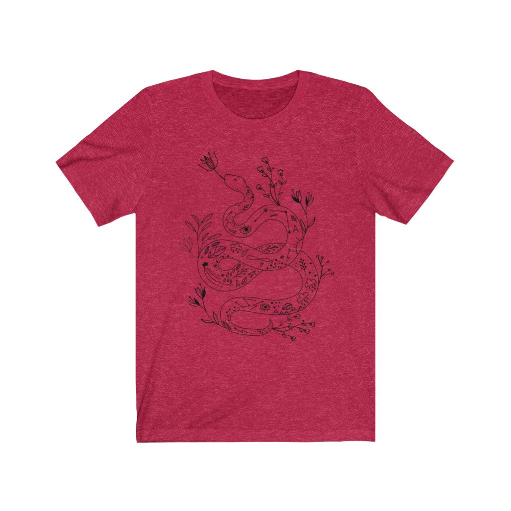 Snake Moth Tee Shirt, Cottagecore Shirt