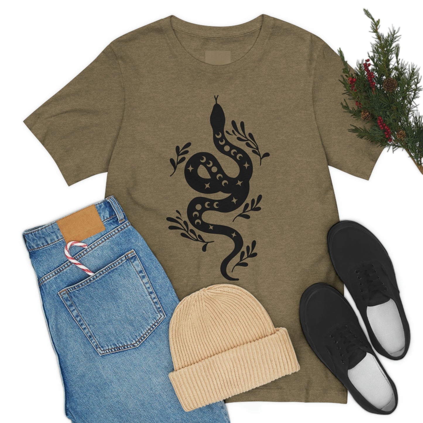 Celestial Snake Tee Shirt, Unisex Jersey Short Sleeve Tee