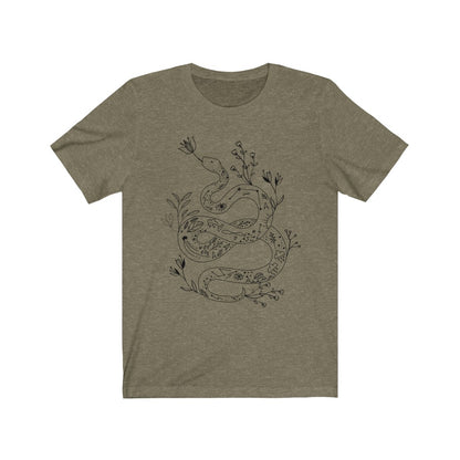 Snake Moth Tee Shirt, Cottagecore Shirt
