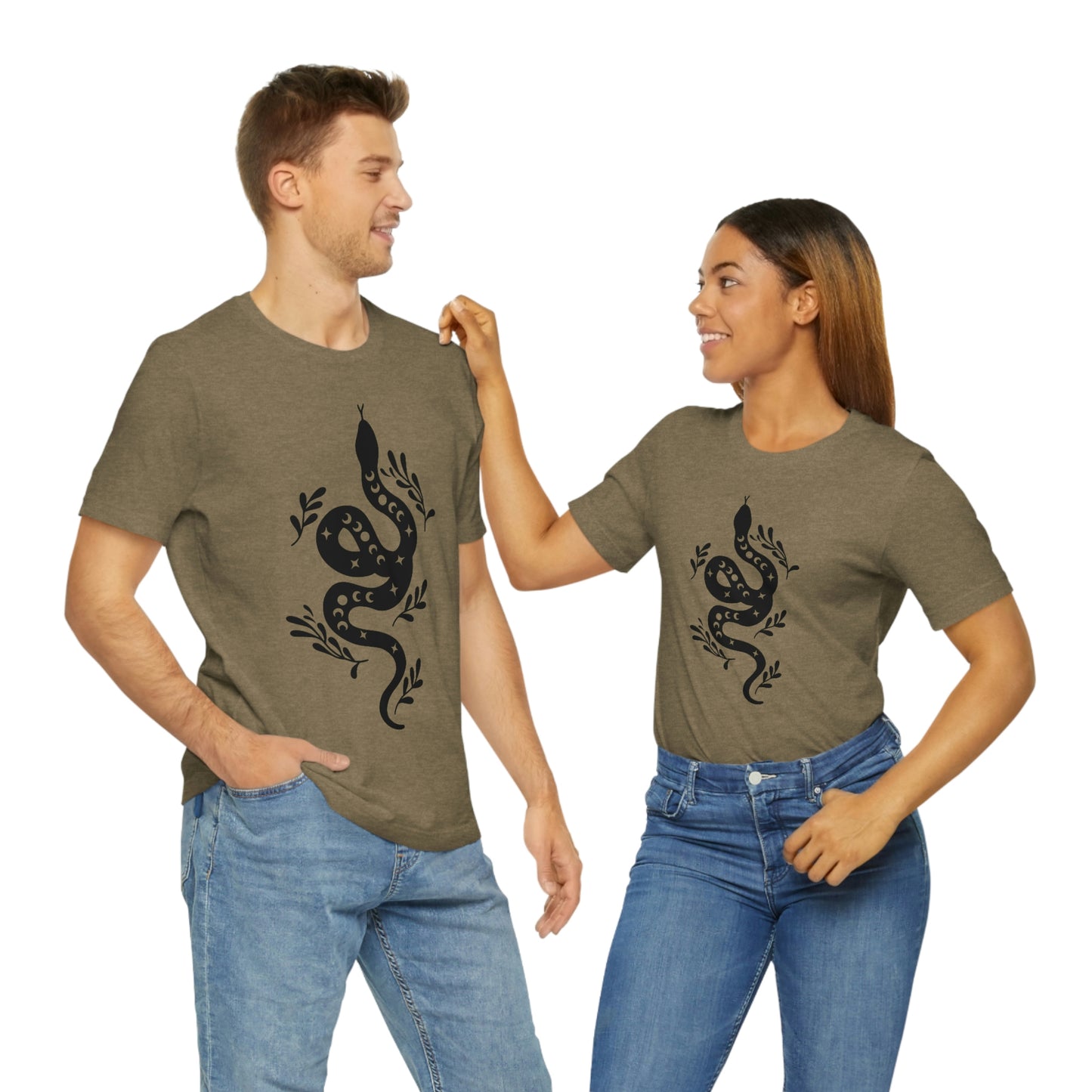 Celestial Snake Tee Shirt, Unisex Jersey Short Sleeve Tee