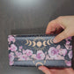 Pale Roses Cottagecore Watercolor Trifold Wallet Suns Moons Flowers