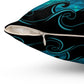 Turquoise Sun Moon Ocean - Spun Polyester Square Pillow Case with Zipper