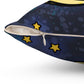 Blue and Golden Yellow Sun Moon - Square Pillow Case with Zipper