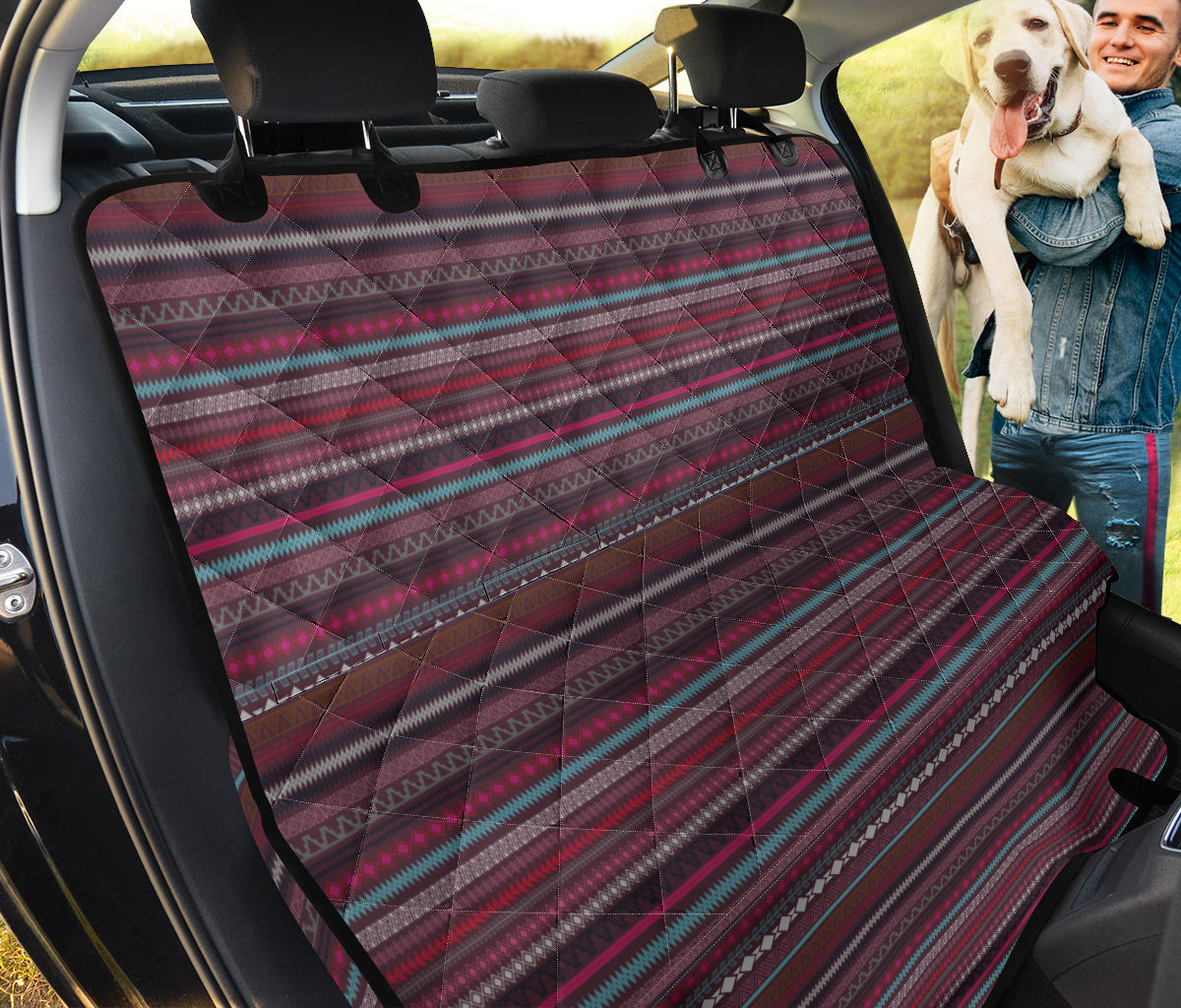 boho red striped pet seat cover