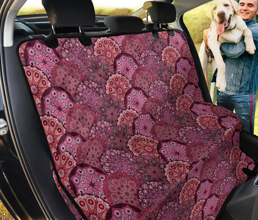 Pink Mandala Scales Auto Pet Seat Cover