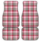 Pink Plaid Front And Back Car Mats (Set Of 4)