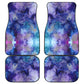 Purple Watercolor Artistic Ink Front And Back Car Mats (Set Of 4)