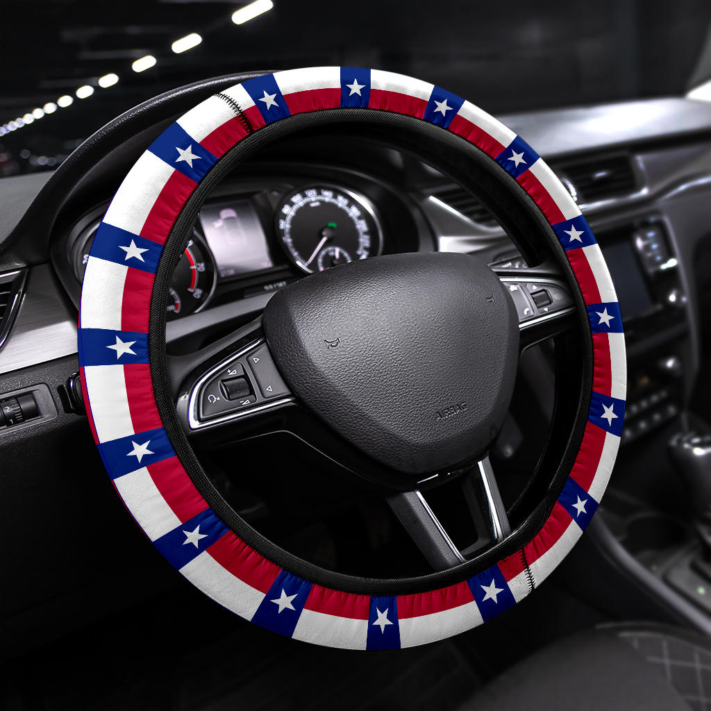 Texas State Flag Steering Wheel Cover for Car Auto