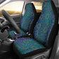 Teal Purple Gold Celestial Car Seat Covers