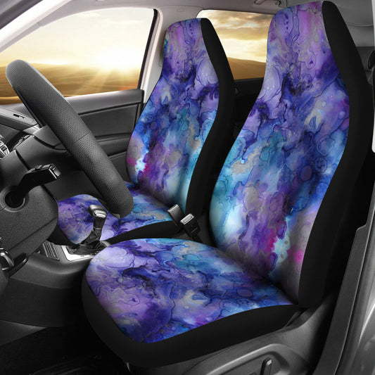 Purple Watercolor Artistic Ink Car Seat Covers