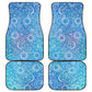 Light Blue Celestial Auto Front And Back Car Mats (Set Of 4)