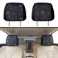 Navy Blue Celestial Headrest Covers (set of 2) for Car