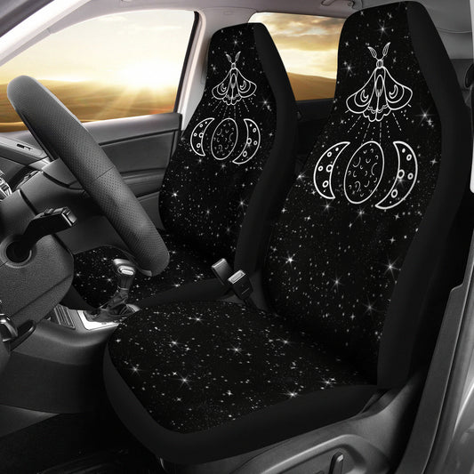 Black Moth Moons Car Seat Covers (Set of 2) Wicca Witches