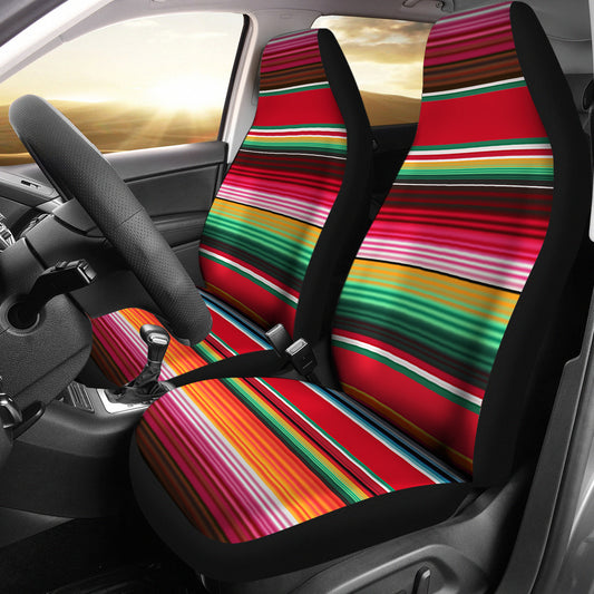 Red Serape Pattern03 Car Seat Covers (Set of 2)