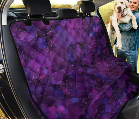 Purple Bokeh Car Back Seat Cover Pet Seat Cover