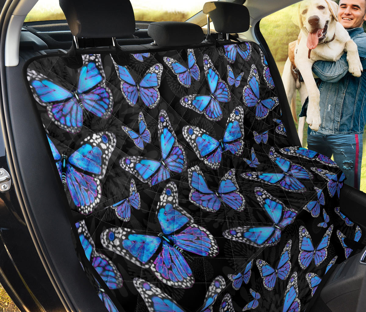 Large Blue Butterflies Back Seat Car Seat Covers Pets