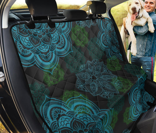 Turquoise Mandalas Car Pet Seat Cover