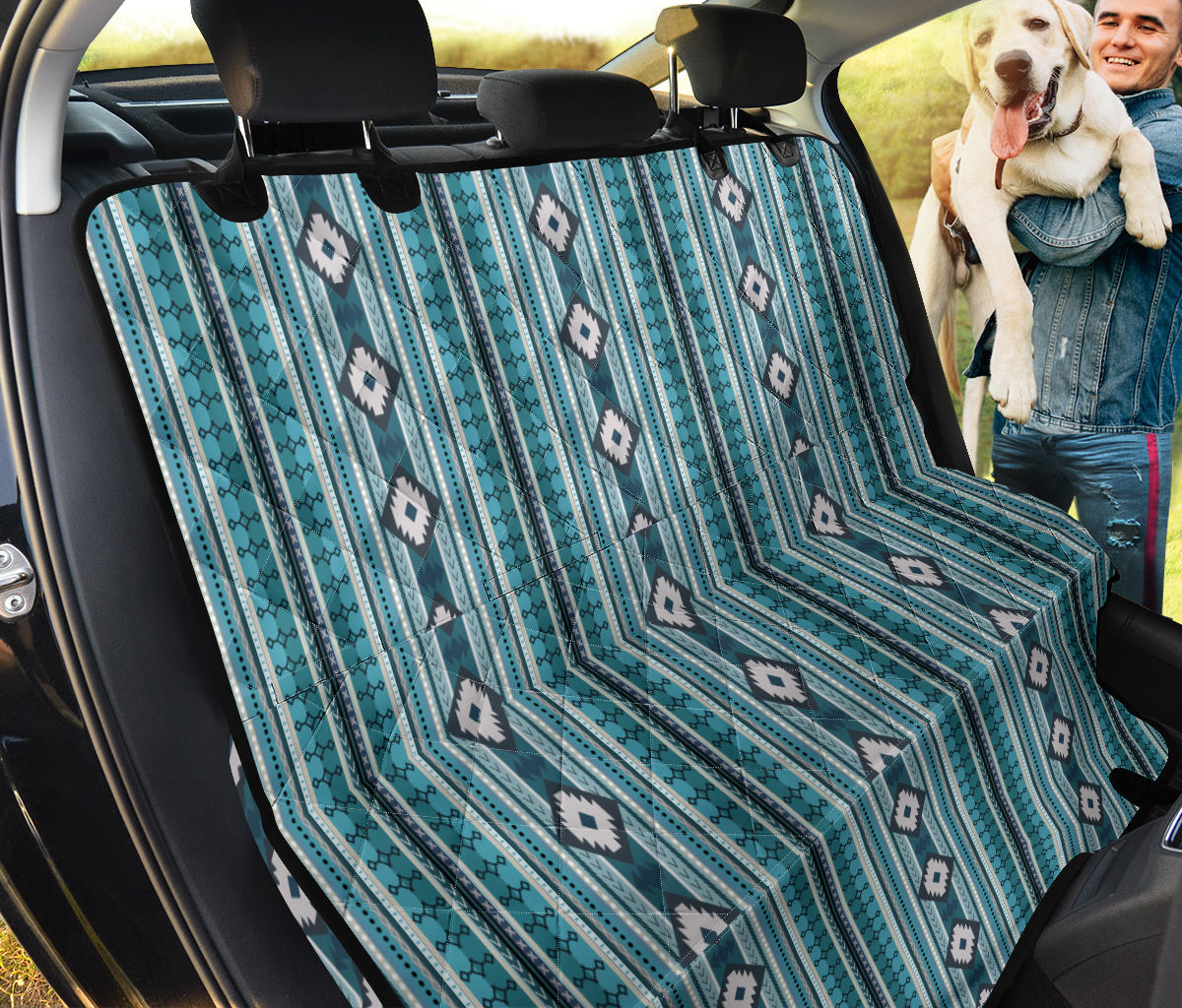 Turquoise Boho Auto Pet Seat Cover