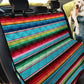 Turquoise Serape Striped Pet Seat Cover for Car