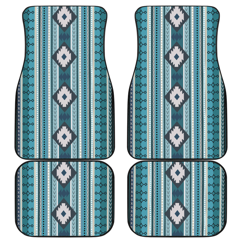 Turquoise Boho Front And Back Car Mats (Set Of 4)